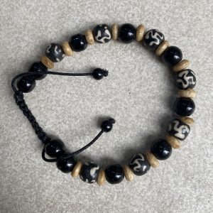 Om written Bone Bracelet