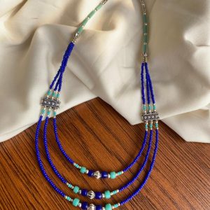 Potey Necklace ( 3 line Lapis colour )