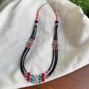 Potey Necklace (3 line Black colour )